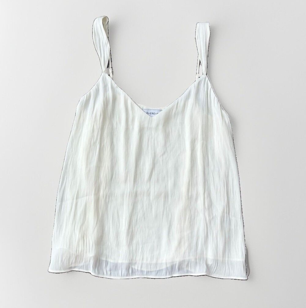 EVEREVE Ivory Tank Top Womens Size M Cami V-Neck Adjustable Straps